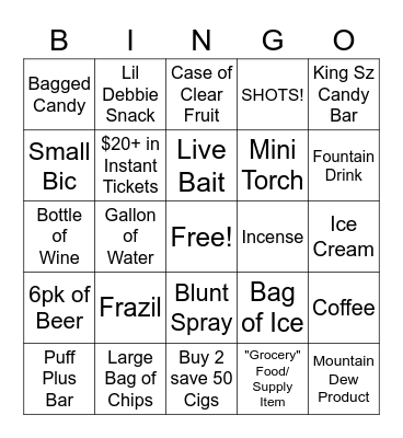 BP Bingo Card