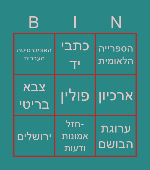 אפרים אלימלך אורבך Bingo Card