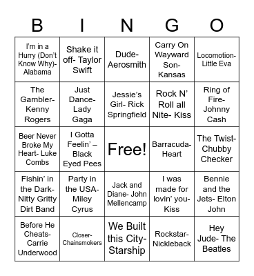 Music Bingo Quarantine Addition Bingo Card