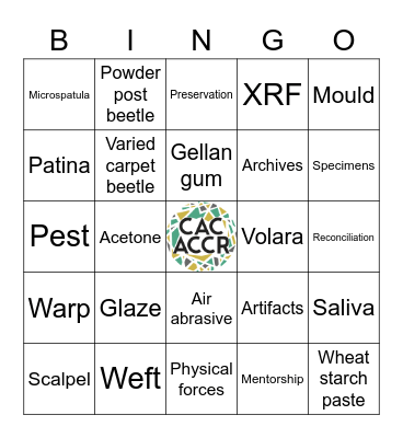 CAC-ACCR Conservation BINGO Card