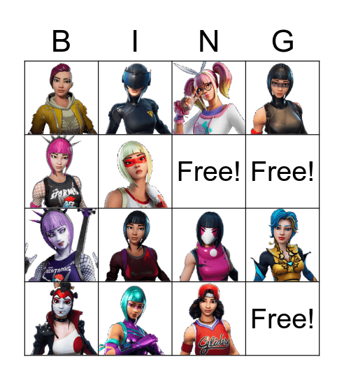 Evelynn Fortnite bingo! Bingo Card