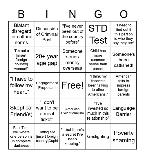 90 Days Bingo Card