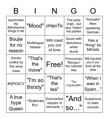 ALANA Bingo Card