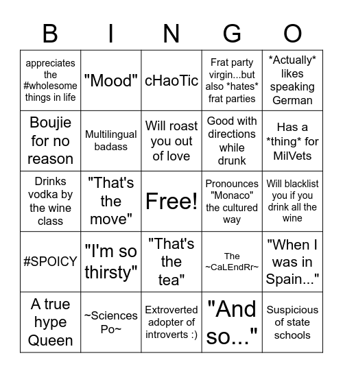 ALANA Bingo Card