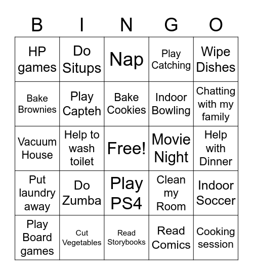 DZAHIN BINGO Card