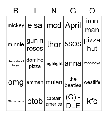 Bingo Card