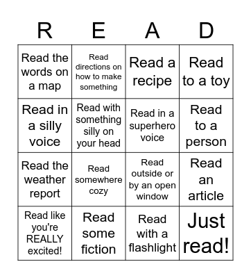 Reading Bingo 7 Bingo Card