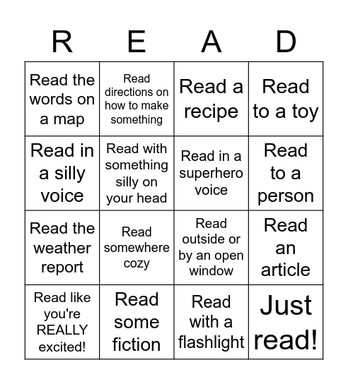 Reading Bingo 7 Bingo Card