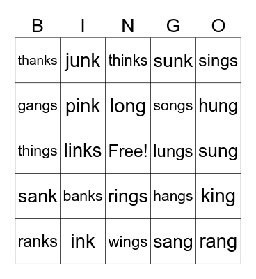 Wilson Words 2.1 Bingo Card