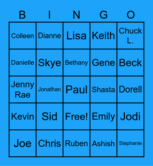 eni Bingo Card