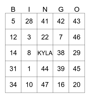 Mario and Berlinda's Baby Shower Bingo Card