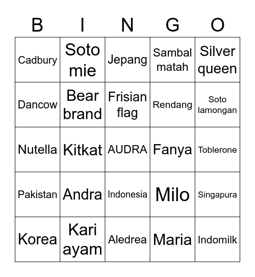 Bingo with Abqary Bingo Card