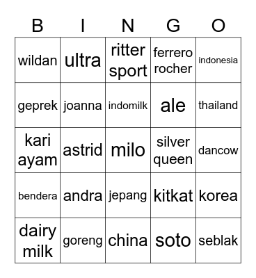 astituuut Bingo Card