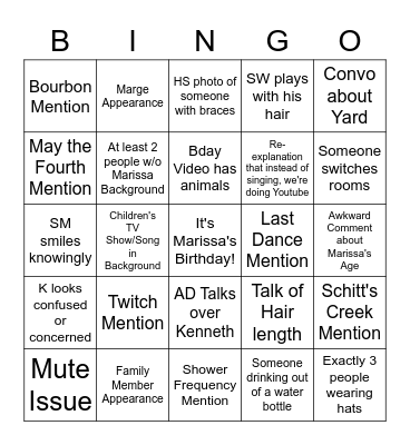 M-Bday! Bingo Card