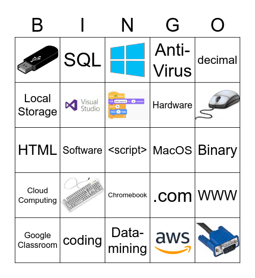 CodeCamp Computing Bingo Card