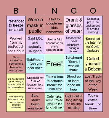 Remote Work BINGO Card