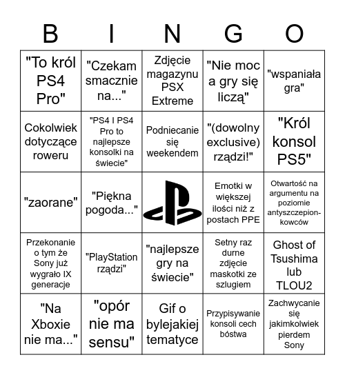 Co powie Hornet? Bingo Card