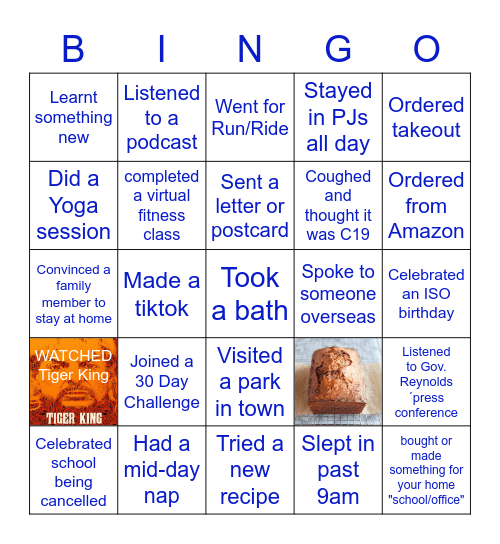 Quarantine at Van Meter Bingo Card