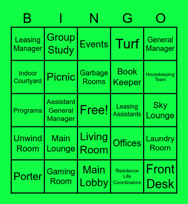 Centennial Place Edition Bingo Card