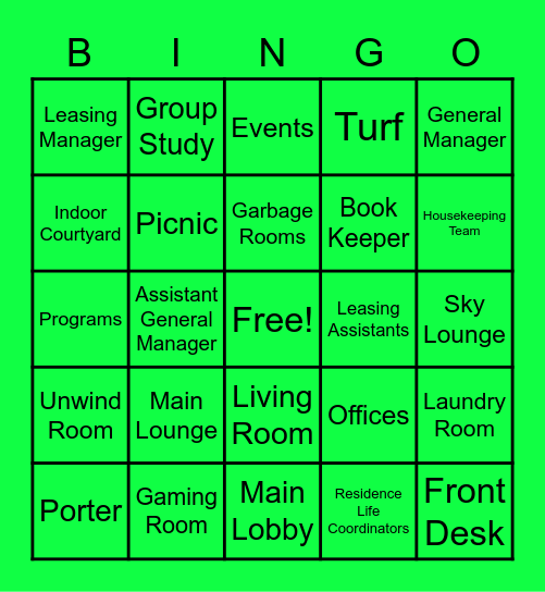 Centennial Place Edition Bingo Card