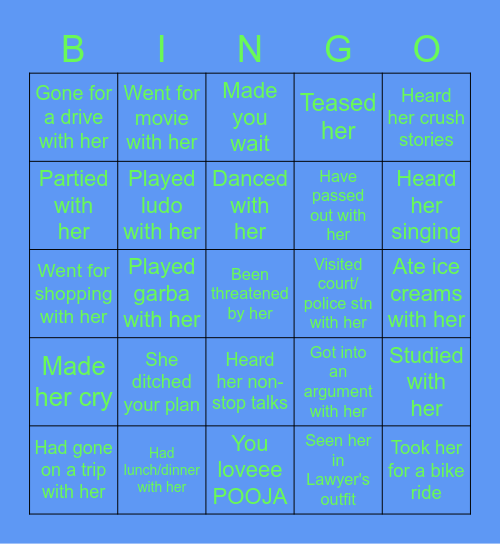 Birthday Bingo💫 Bingo Card