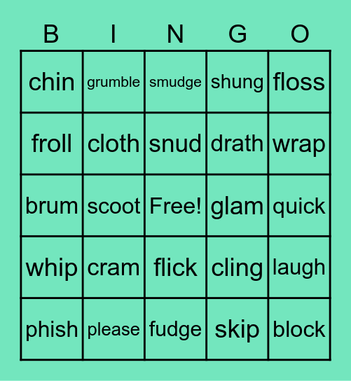 Phonics BINGO! Bingo Card