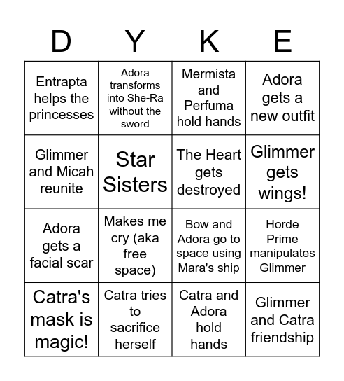 She-Ra Season 5 Predictions Bingo! Bingo Card