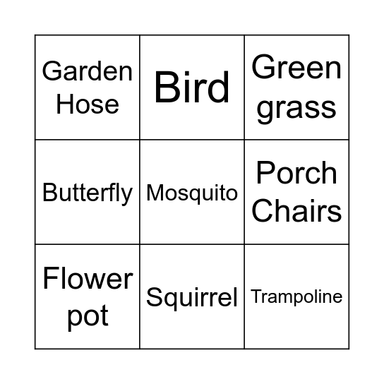 Spring is Here! Bingo Card