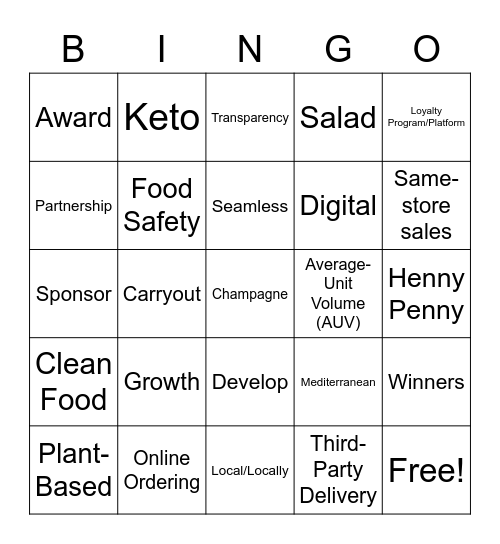 TOP100 Bingo Card
