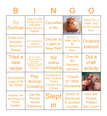 Quarantine Bingo Card