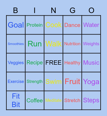 COA Volunteers "HEALTHY HOUR" Bingo Card