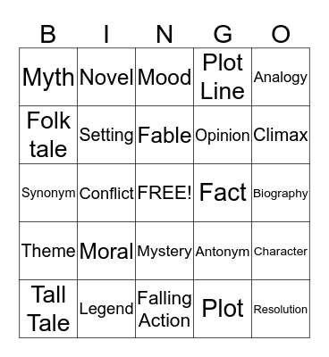 Blake's Bingo Card Bingo Card