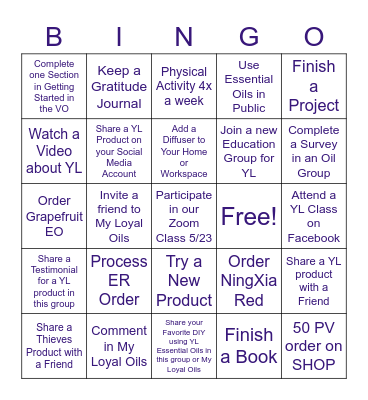 May  Bingo Card