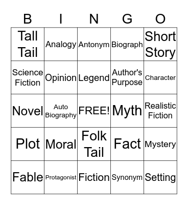 Diego's Bingo Card Bingo Card