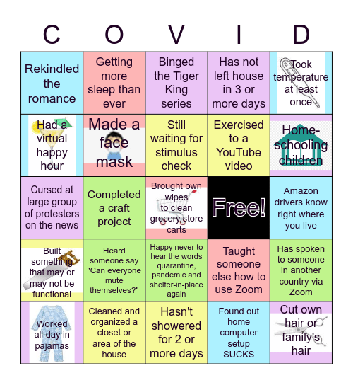 ALL-STAFF COVID BINGO! Bingo Card