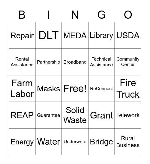 Montana RD Bingo #3 Bingo Card