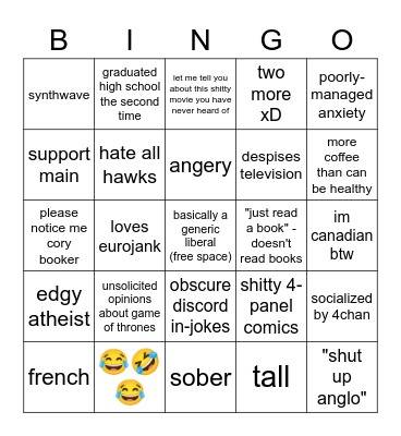 tostgo Bingo Card