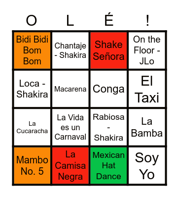 Cinco de Mayo Bingo! Bingo Card