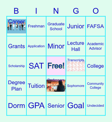 College Bingo Card