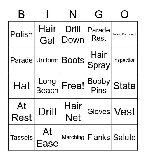 Drill Bingo Card