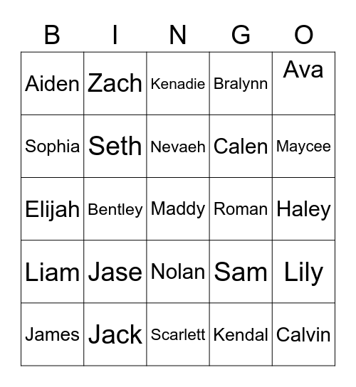 3rd Grade Friends Bingo Card