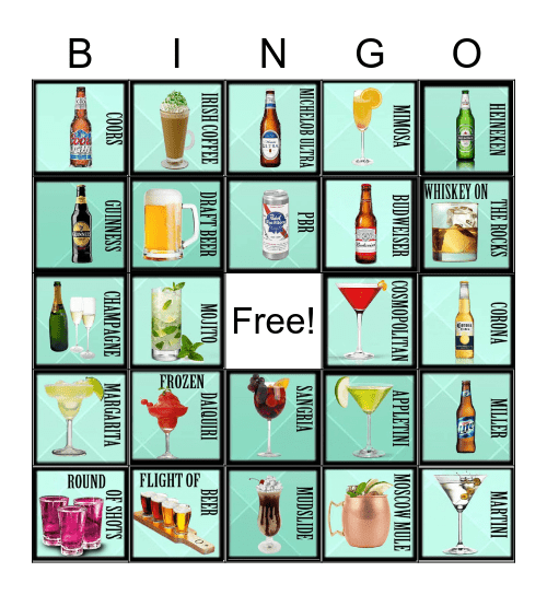Happy Hour Bingo with Shopkins Bingo Card