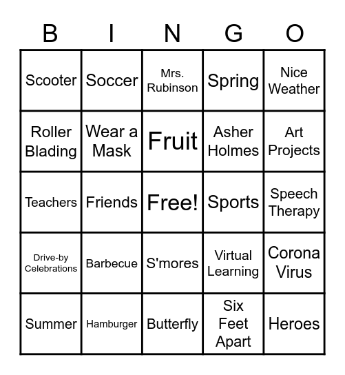 R Bingo Card