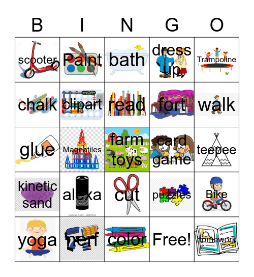 Busy Bingo Card
