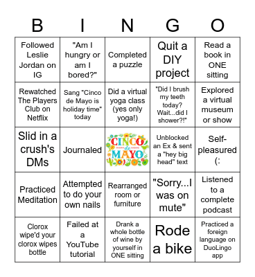 Cinco de Mayo Bingo Card