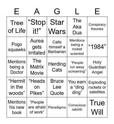 Golden Eagle Discourses Bingo Card