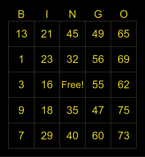 Johnny Hernandez Bingo Card