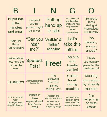 ZOOMIN' BINGO Card