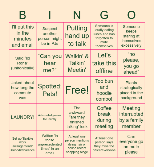 ZOOMIN' BINGO Card