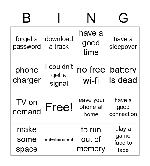 GOLD EXPERIENCE A2+ UNIT 9 Bingo Card